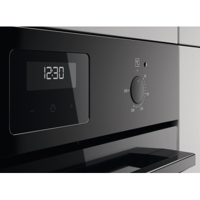 Zanussi Духовий шафа електричний, 65л, A, пара, дисплей, конвекція, чорний