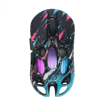 GravaStar Миша Mercury X Pro, 8K, BT/WL/USB-A, RGB, Neon Graffiti