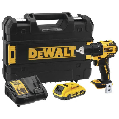 DeWALT Дриль-шурупокрут DeWalt XR Li-Ion 18В акб 1х2А·рік 65Нм 450-1650об/хв патрон 13мм кейс 1.1кг