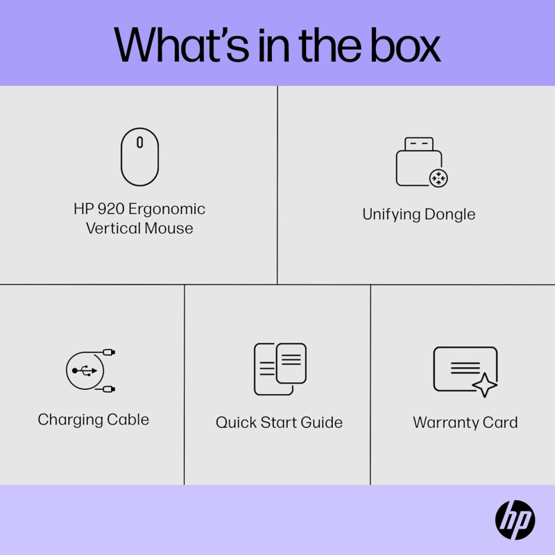 HP Миша 920 Ergonomic Vertical, USB-A/WL/BT, чорний
