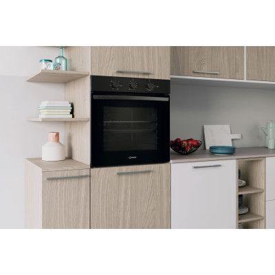 Indesit Духова шафа Indesit електрична, 66л, A, конвекція, чорний Indesit Духова шафа Indesit електрична, 66л, A, конвекція, чорний