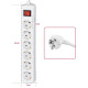 HAMA Мережевий подовжувач Multiple 6XSchuko 3G*1.5мм ws 3м White