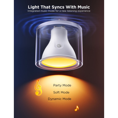 Govee Набір ламп 2шт Govee B600D GU10 Smart LED Bulb, RGBWW, WI-FI/Bluetooth, білий