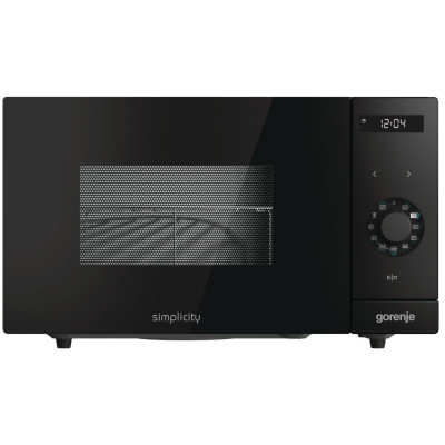 Gorenje Мікрохвильова піч Simplicity, 23л, міх. управл., 900Вт, гриль, дисплей, чорний