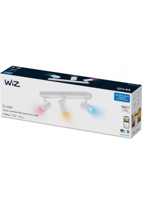 WiZ Світильник точковий накладний розумний IMAGEO Spots, 3х5W, 2200-6500K, RGB, Wi-Fi, білий