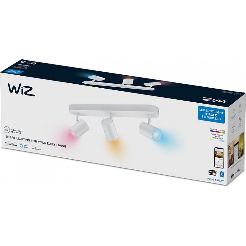 WiZ Світильник точковий накладний розумний IMAGEO Spots, 3х5W, 2200-6500K, RGB, Wi-Fi, білий