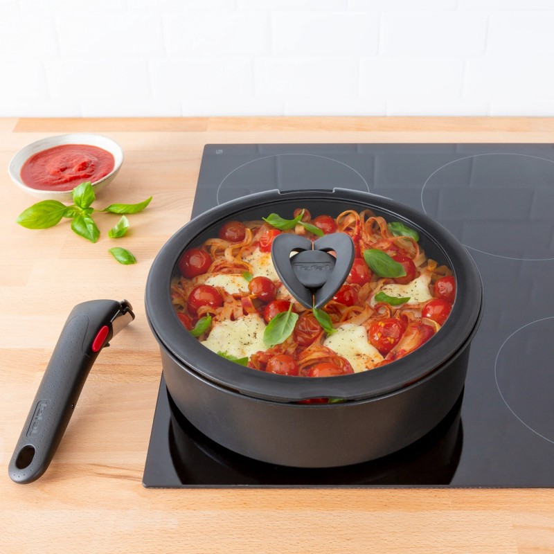 Tefal Кришка скляна Ingenio 20 см , скло, силікон