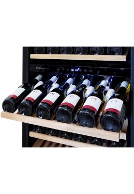 Philco Холодильник для вина, 177х59.5х68, холод.відд.-418л, зон - 1, бут-166, диспл, підсвітка, чорний