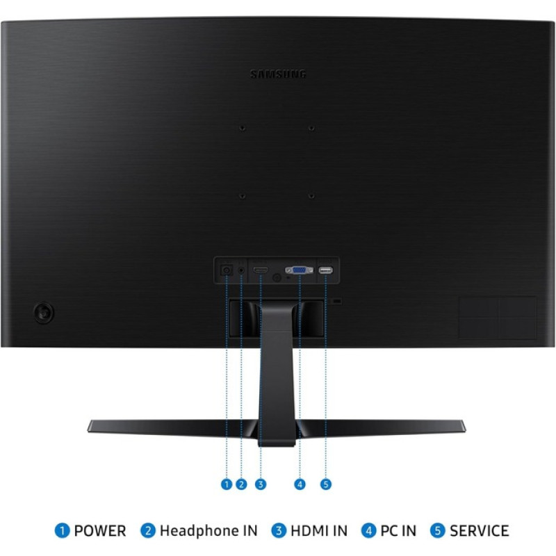 Samsung Монітор 23.8" S24D366 D-Sub, HDMI, VA, 100Hz, 4ms, CURVED