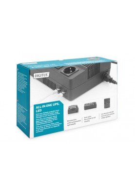 Digitus Джерело безперебійного живлення All-in-One, 800VA/480W, LED, 4xSchuko/3xC13, RJ45, USB