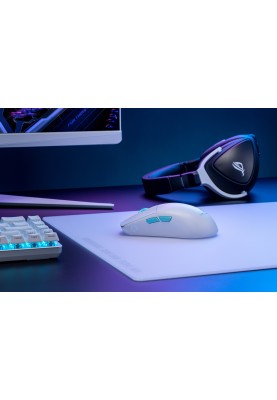 ASUS Миша ROG Harpe Ace Aim Lab Edition, RGB, USB-A/WL/BT, білий