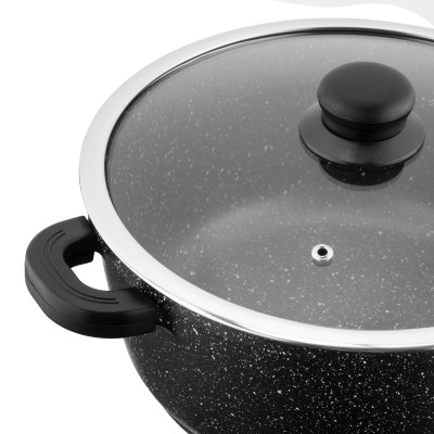 ARDESTO Кастрюля зі скляною кришкою Gemini Anzio, 5л, алюміній, чорний