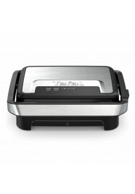 Tefal Гриль притискний Inicio Compact 1000Вт, темп. режимів-1, алюміній, чорно-срібний