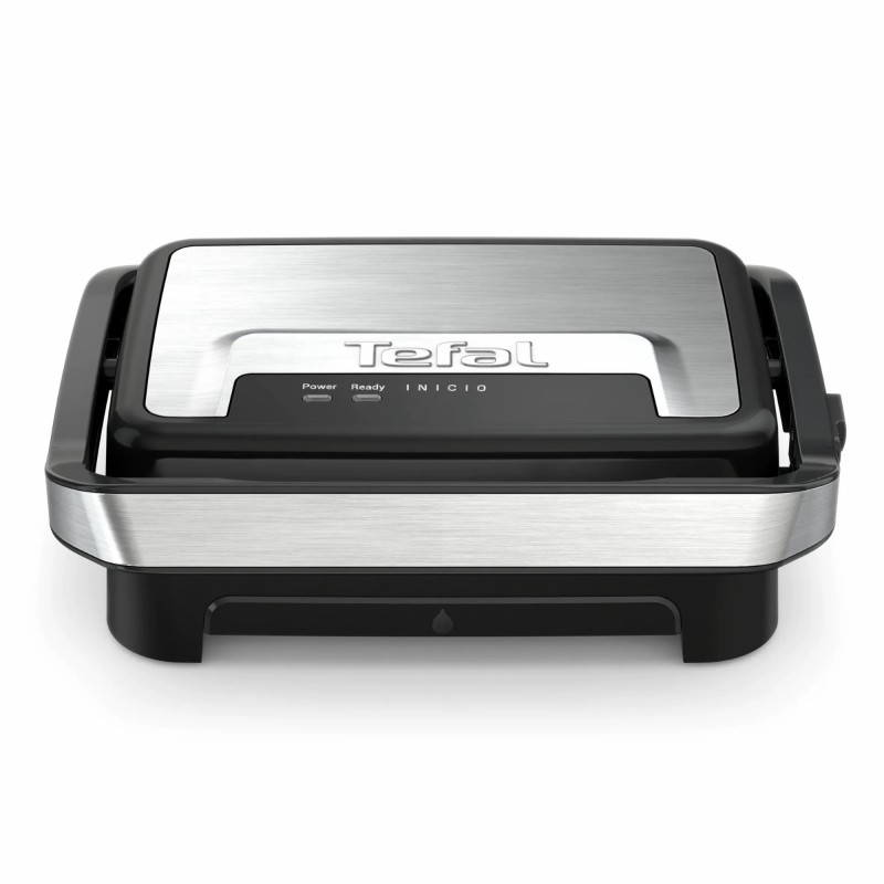 Tefal Гриль прижимний Inicio Compact 1000Вт, темп. режимів-1, алюміній, чорно-срібний