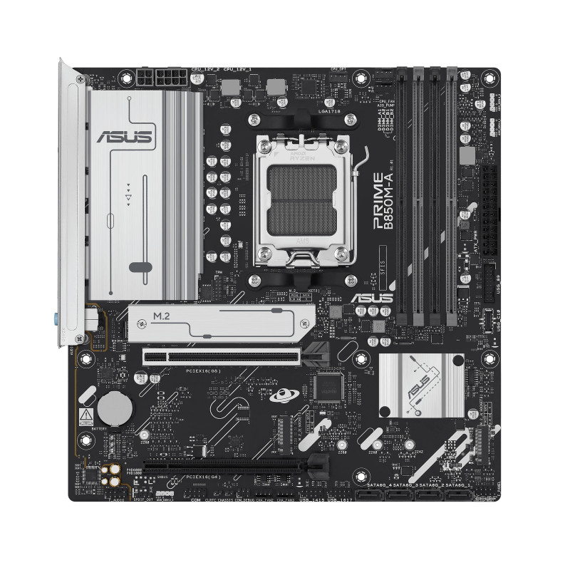 ASUS Материнcька плата PRIME B850M-A-CSM sAM5 B850 4xDDR5 M.2 HDMI DP mATX