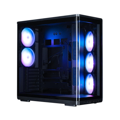 Zalman Корпус P60 без БР, 2xUSB3.0, 1x Type C, 3x120мм ARGB Reverse, 2x120мм ARGB, VGA 435мм, LCS ready, Curved Tempered Glass, Dual Chamber, ATX, чорний