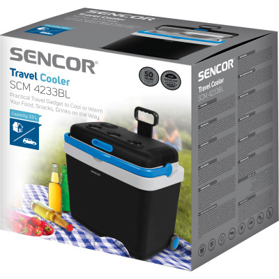Sencor Холодильник дорожній, 48.8х45.6х34.3, 33л, 1дв, на колесах, чорний Sencor Холодильник дорожній, 48.8х45.6х34.3, 33л, 1дв, на колесах, чорний
