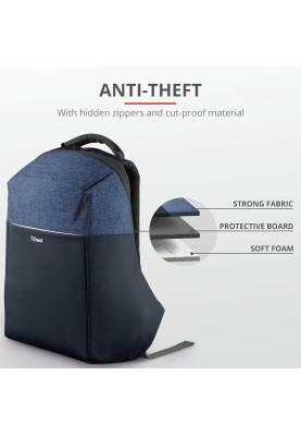 Trust Рюкзак Nox Anti-theft 16" BLUE