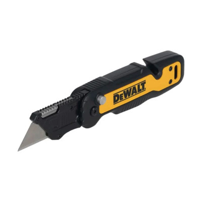 DeWALT Ніж будівельний трапецієподібний складний DeWALT, з фіксованим лезом, корпус пластик, 82мм DeWALT Ніж будівельний трапецієподібний складний DeWALT, з фіксованим лезом, корпус пластик, 82мм
