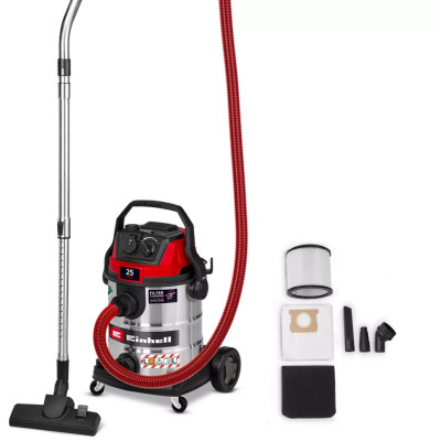 Einhell Пилосос професійний TE-VC 2580 SACL 1100Вт 200мбар контейнер 25л 230В/2200Вт вологе/сухе прибирання 6.9кг