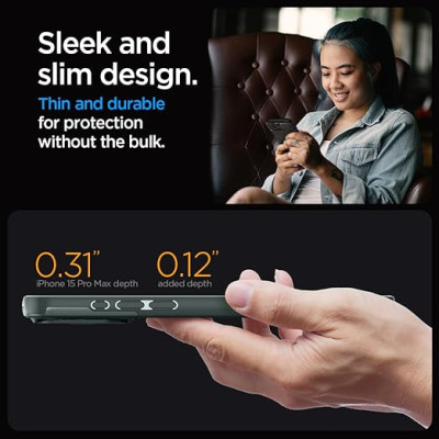 Spigen Чохол для Apple iPhone 15 Pro Max Optik Armor MagFit Abyss, Green