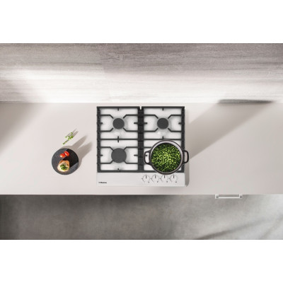 Hansa Варильна поверхня газова, 59см, чавун, біла Hansa Варильна поверхня газова, 59см, чавун, біла