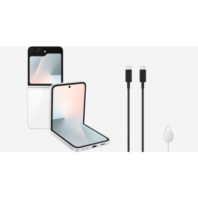 Samsung Смартфон Galaxy Flip 7 FE 5G (F761) 6.7"/3.4" 8/256ГБ, 1SIM, 4000мА•год, білий Samsung Смартфон Galaxy Flip 7 FE 5G (F761) 6.7"/3.4" 8/256ГБ, 1SIM, 4000мА•год, білий