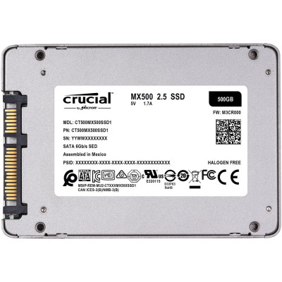 Micron Накопичувач SSD 2.5" 500GB Crucial SATA MX500