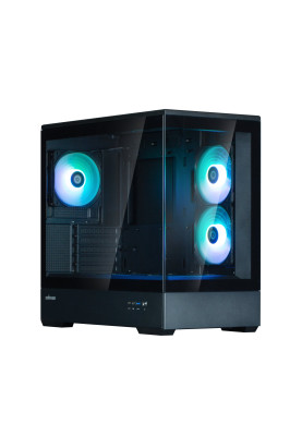 Zalman Корпус P30 Black V2, без БР, 1xUSB3.0, 1хUSB Type-C, 3x120мм ARGB, TG Front/Side Panel, mATX, чорний