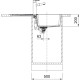 Franke Мийка кухонная Centro, фраграніт, прямокутник, з крилом, 860х500х200мм, чаша - 1, накладна, CNG 611-86, воникс