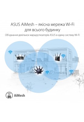 ASUS Маршрутизатор RT-AX89X AX6000 8xGE LAN 1xGE WAN 1x10GE 1xSFP+ 2xUSB3.1 MU-MIMO OFDMA MESH