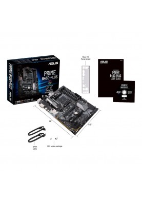 ASUS Материнcька плата PRIME B450-PLUS sAM4 B450 2xDDR4 HDMI-DVI ATX