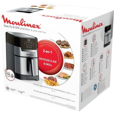 Moulinex Мультипіч EasyFry&Grill Digital, 1550Вт, чаша-4.2л, сенс. керув., пластик, сірий