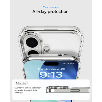 Spigen Чохол Spigen для iPhone 17, Ultra Hybrid S MagFit, Clear White