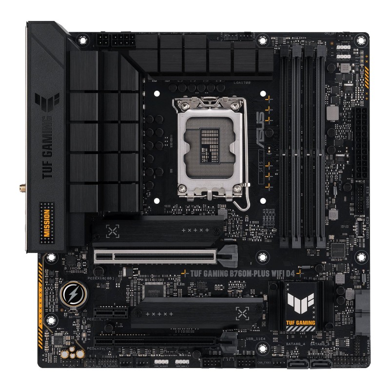 ASUS Материнcька плата GAMING B760M-PLUS D4 s1700 B760 4xDDR4 M.2 HDMI DP mATX