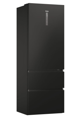 Haier Холодильник багатодверний, 200.6x70х67.5, холод.відд.-343л, мороз.відд.-140л, 3дв., А++, NF, інв., дисплей, зона нульова, чорний