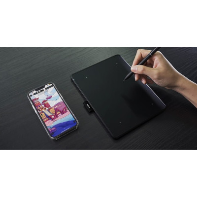 Huion Графічний планшет 6.3"x3,9" Inspiroy Frego S, BT, USB-C, чорний Huion Графічний планшет 6.3"x3,9" Inspiroy Frego S, BT, USB-C, чорний
