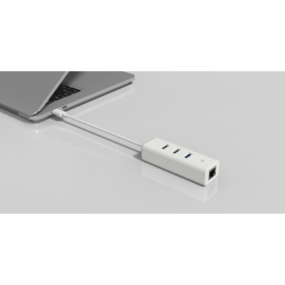 TP-Link Мережевий адаптер UE330С 1xGE, 3xUSB3.0, USB-С