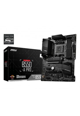 MSI Материнська плата B550-A PRO sAM4 B550 4xDDR4 HDMI DP ATX