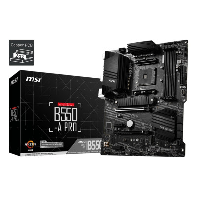 MSI Материнська плата B550-A PRO sAM4 B550 4xDDR4 HDMI DP ATX