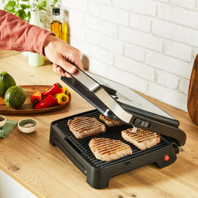 Tefal Гриль притискний Inicio Classic 2000Вт, темп. режимів-3, метал, чорний