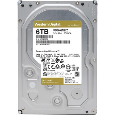 WD Жорсткий диск 6TB 3.5" 7200 256MB SATA Gold