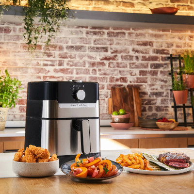 Moulinex Мультипіч EasyFry&Grill, 1550Вт, чаша-4.2л, механічне керув., пластик, сірий