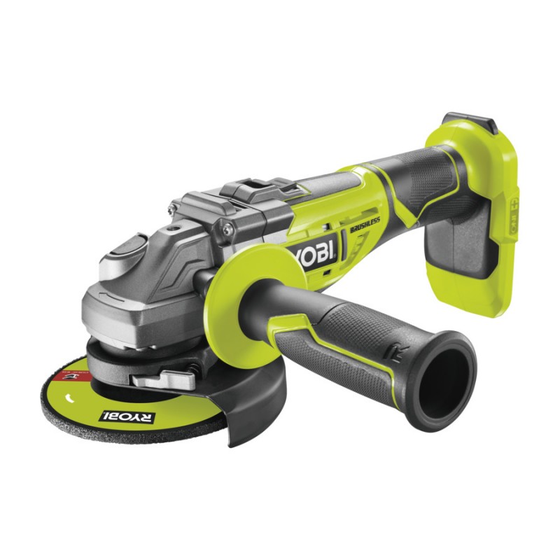 Ryobi Шліфмашина кутова акумуляторна R18AG7-0 безщіткова 125мм ONE+ 18В 11000об·хв 2.2кг без АКБ та ЗП