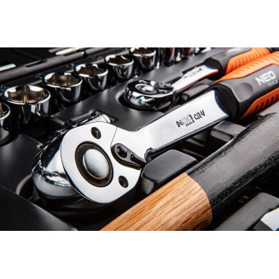 Neo Tools Набір інструментів, 100од., 1/4, 1/2, CrV, кейс Neo Tools Набір інструментів, 100од., 1/4, 1/2, CrV, кейс