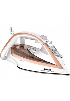 Tefal Праска TurboPro Anti-Calc, 3000Вт, 300мл, паровий удар -270гр, постійна пара - 50гр, керам. підошва, біло-бежевий