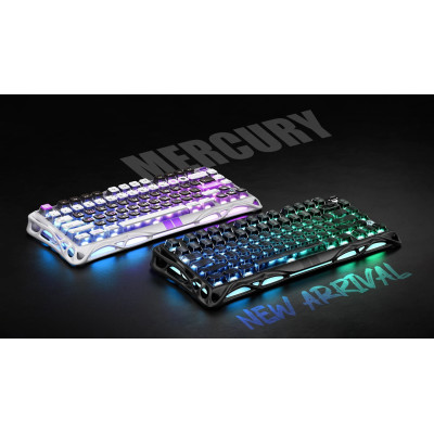 GravaStar Клавіатура механічна Mercury V75 80keys, Magnetic Jade Pro, 8K, USB-A, RGB, Mecha Gray