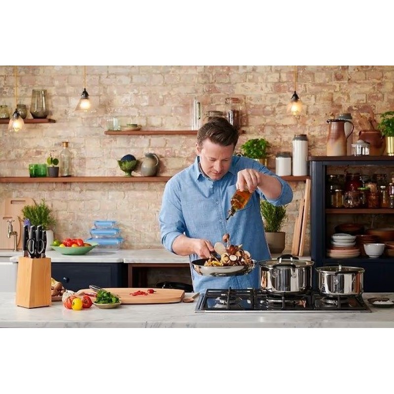 Tefal Каструля з кришкою, Jamie Oliver Home Cook, 3.1 л, 20 см, нержавіюча сталь