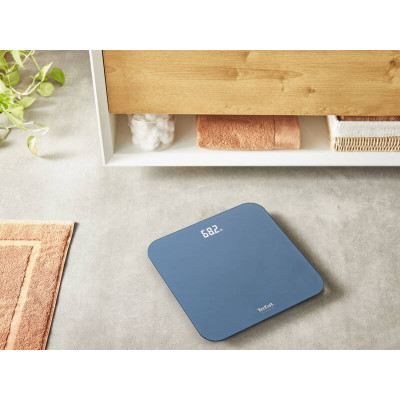 Tefal Ваги Tefal підлогові Classic, 180кг, AAAx3 в комплекті, скло, темно-синій