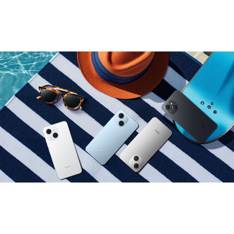 TECNO Смартфон Spark 40C (KM4k) 6.67" 4/128ГБ, 2SIM, 6000мА•год, Ripple Blue